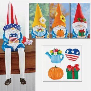 9-Piece Seasonal Gnome Decorative Sitter Set